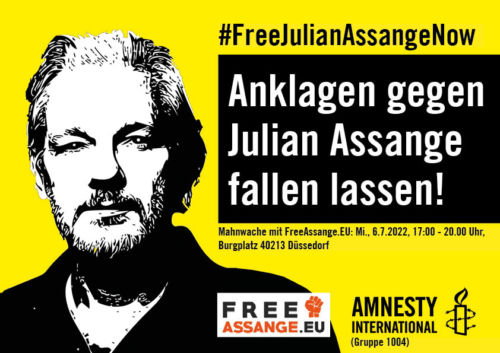 Mahnwache gegen Julian Assanges Auslieferung